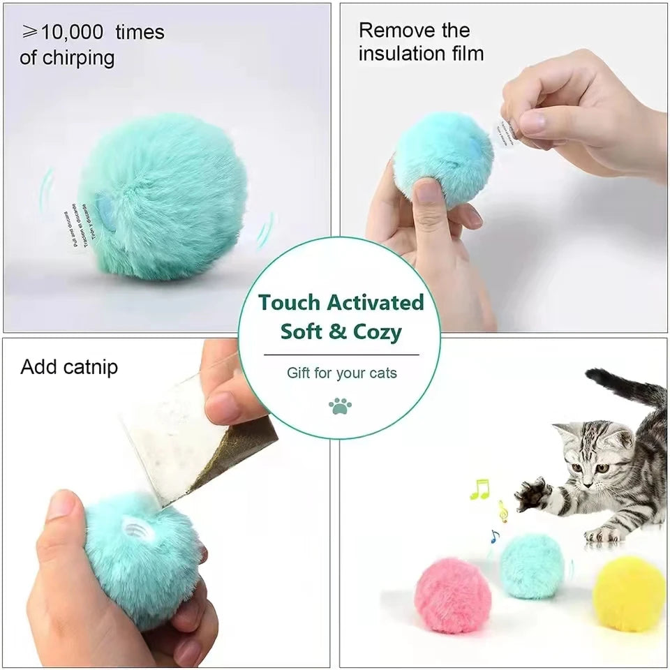 CURAPETS Smart Sounding Catnip Ball Toy