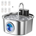 CURAPETS Stainless Steel Wireless Pet Fountain 3L