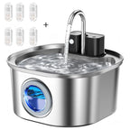 CURAPETS Stainless Steel Wireless Pet Fountain 3L