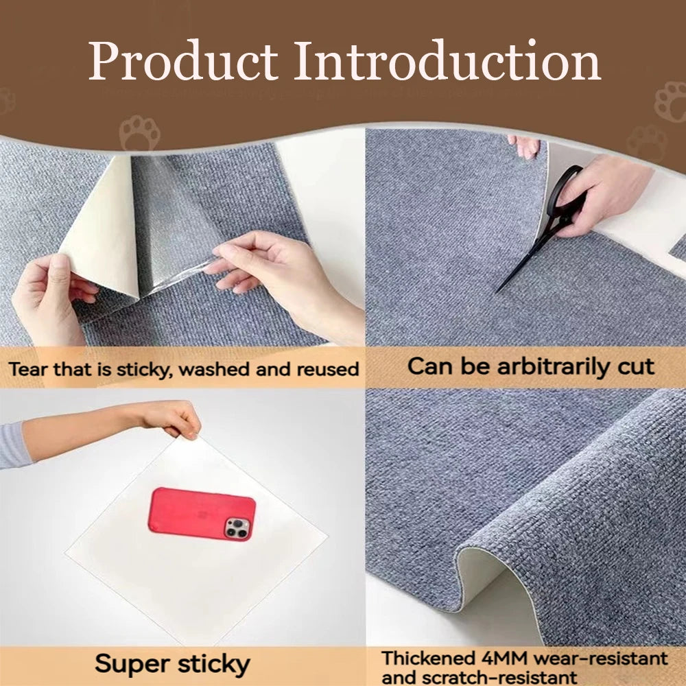 CURAPETS Trimmable Self-Adhesive Cat Scratching Mat