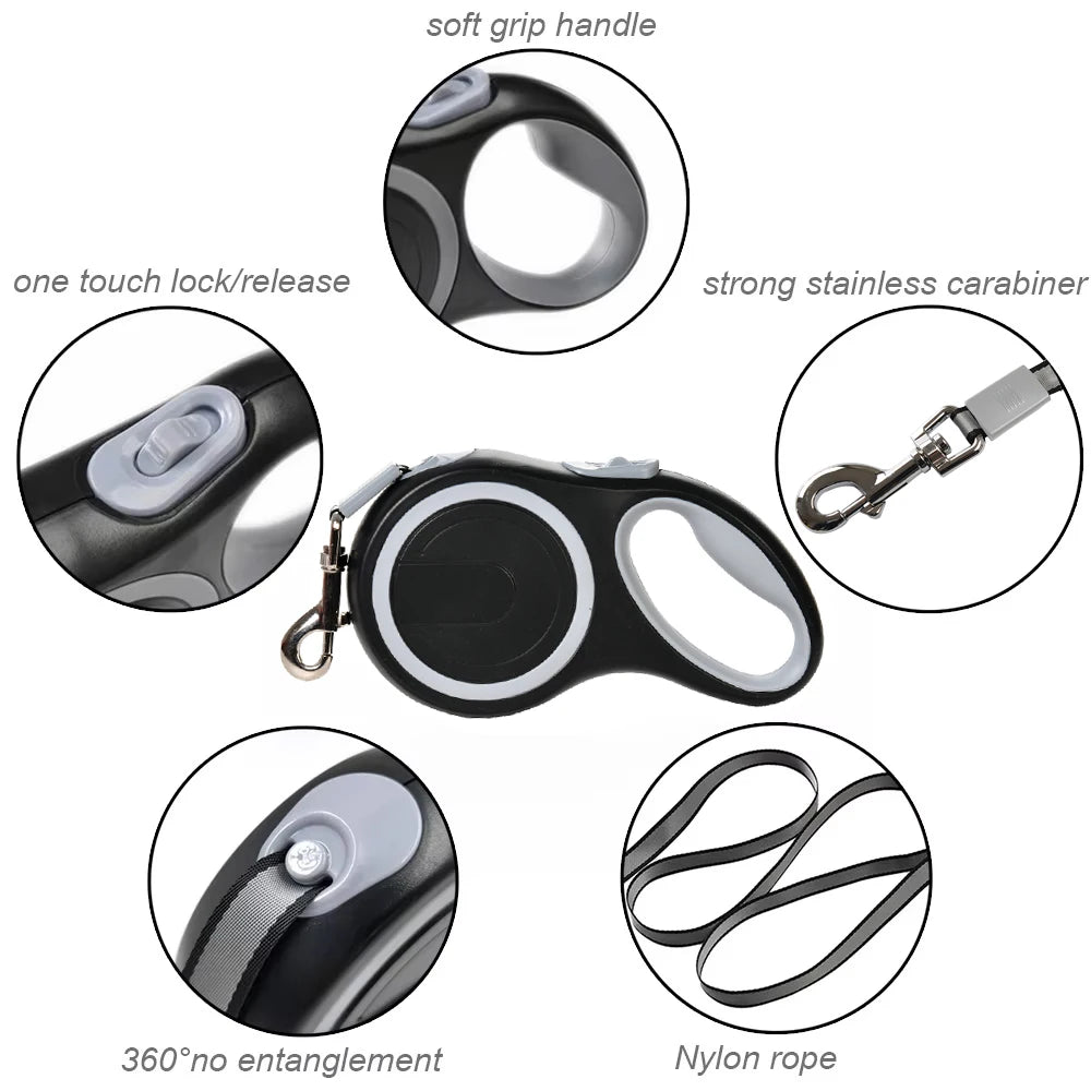 CURAPETS Strong Retractable Dog Leash