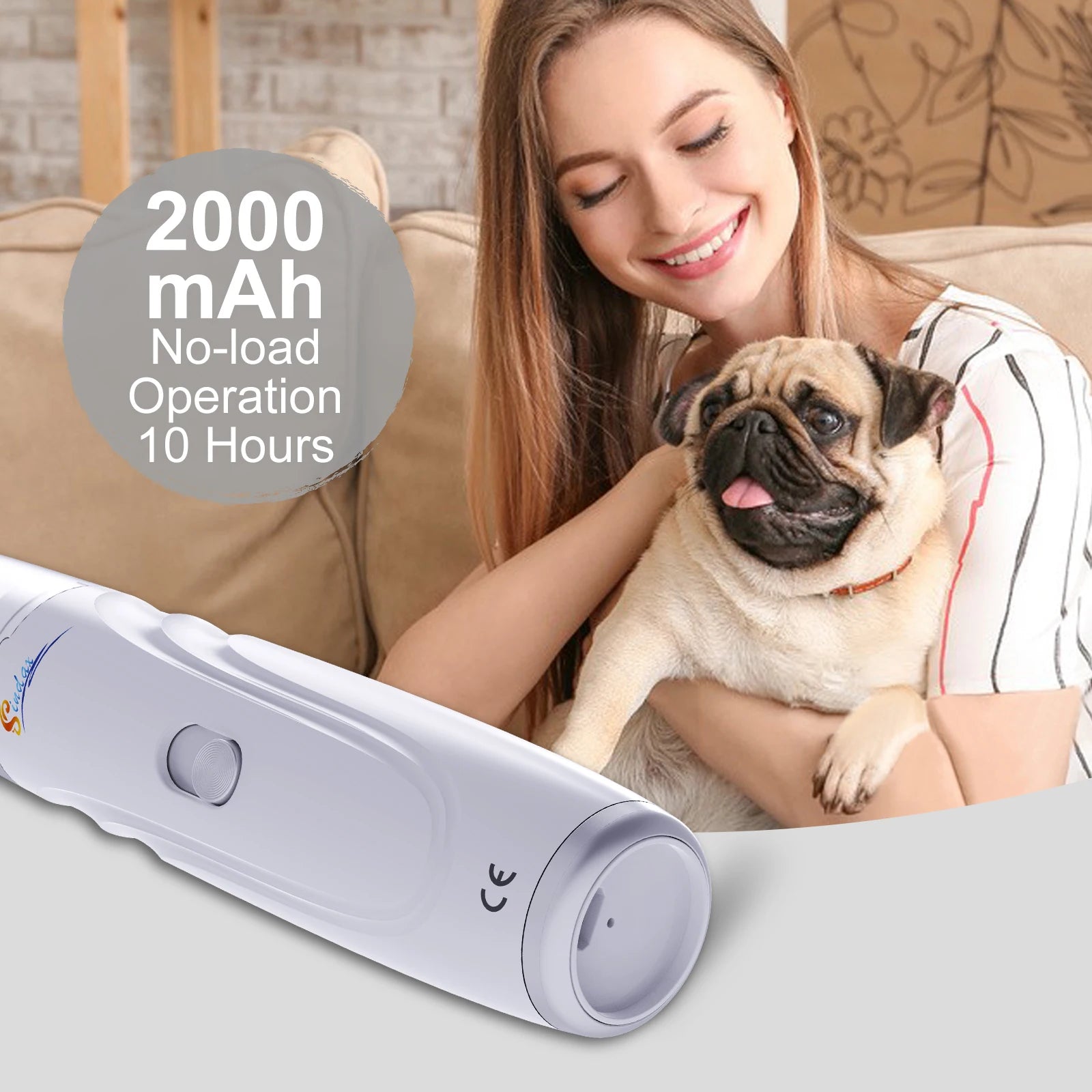 CURAPETS Quiet USB Dog Nail Grinder