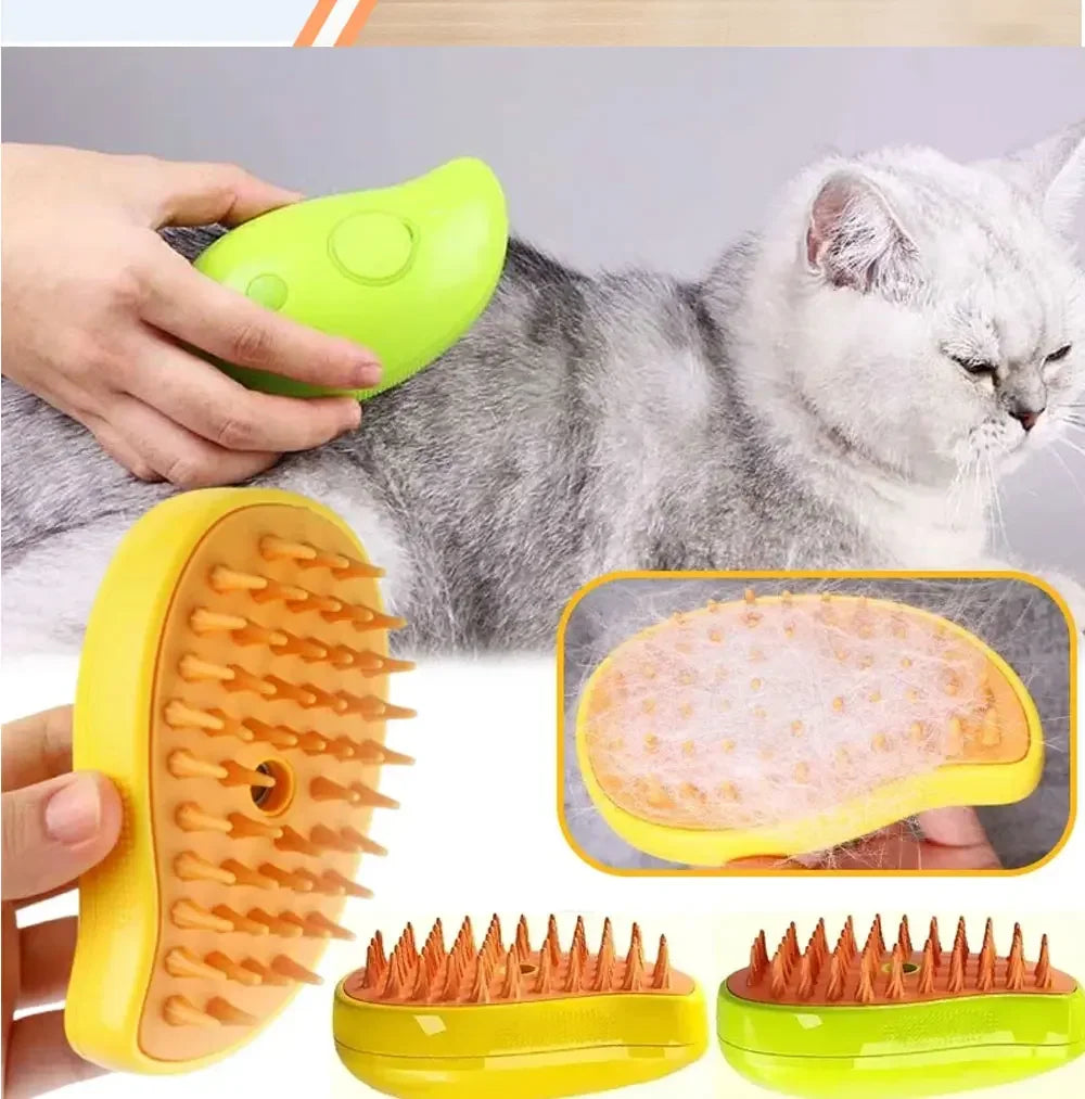 CURAPETS Steamy Brush Electric Pet Groomer