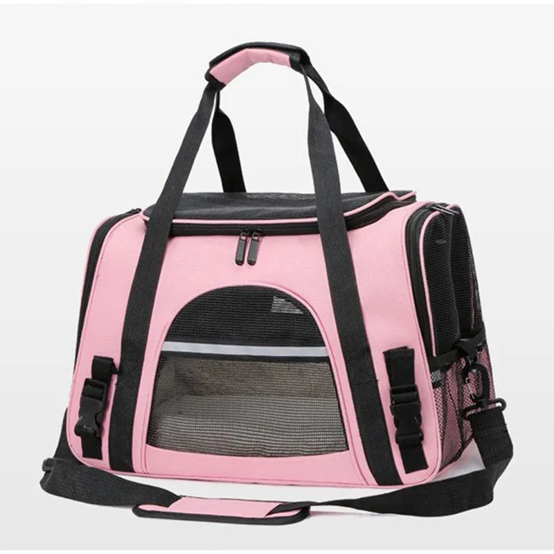 CURAPETS Foldable Mesh Pet Travel Carrier