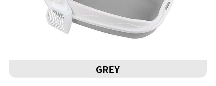 CURAPETS Semi-Enclosed Spatter-Proof Litter Box
