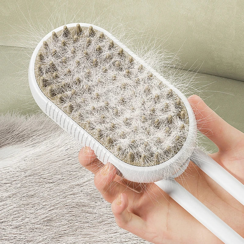 CURAPETS Steamy Electric Grooming Brush