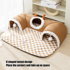 CURAPETS Cozy Corner Cat Tunnel Bed