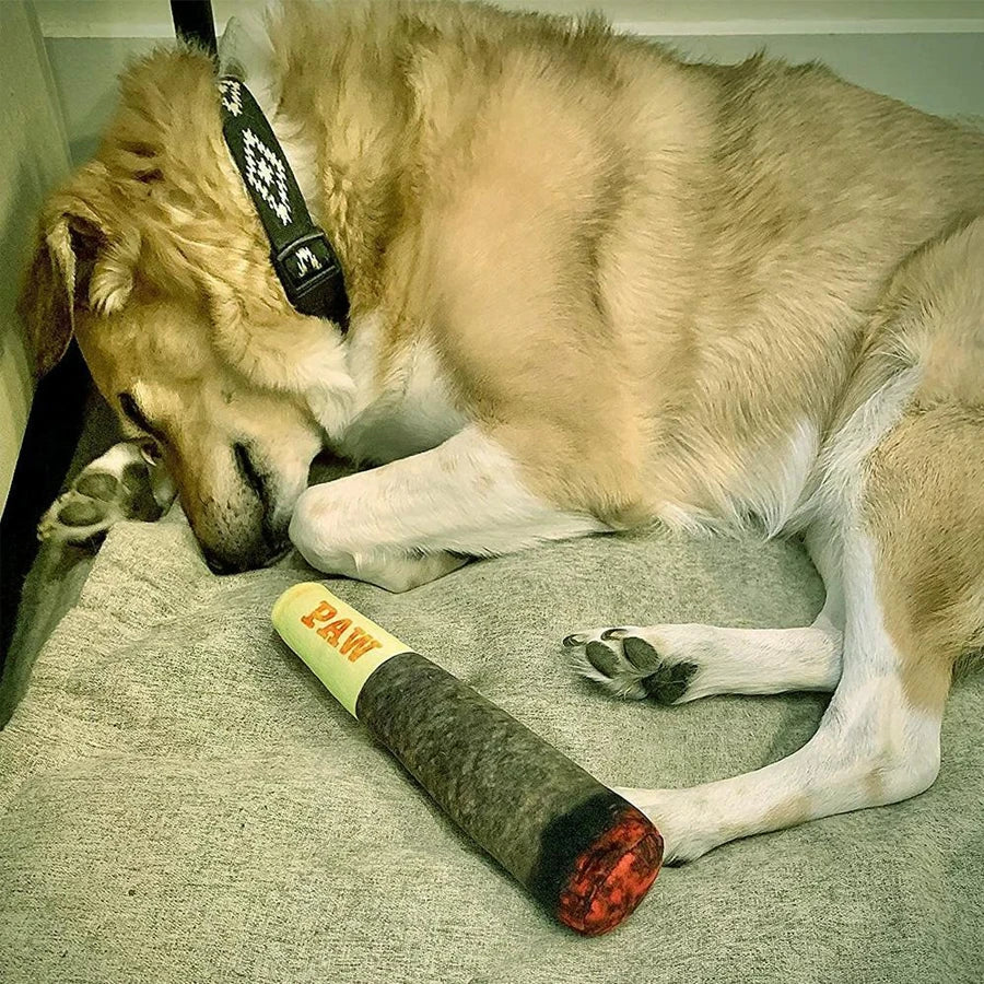 CURAPETS Plush Squeaky Cigar Dog Toy