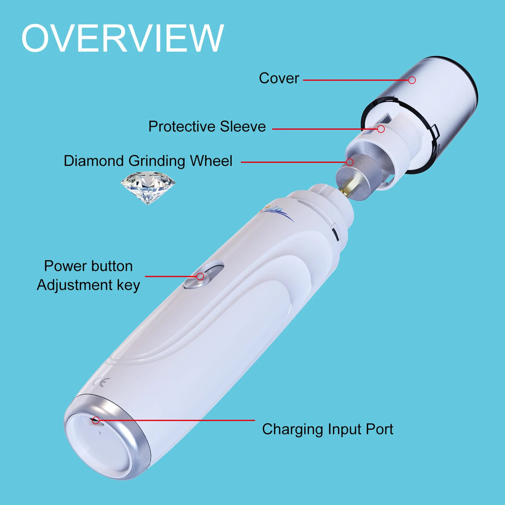CURAPETS Quiet USB Nail Grinder for Dogs