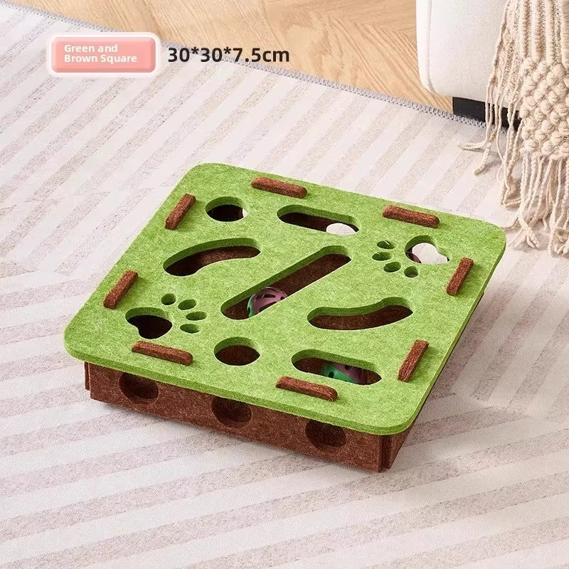 CURAPETS Felt Puzzle Box Cat Toy
