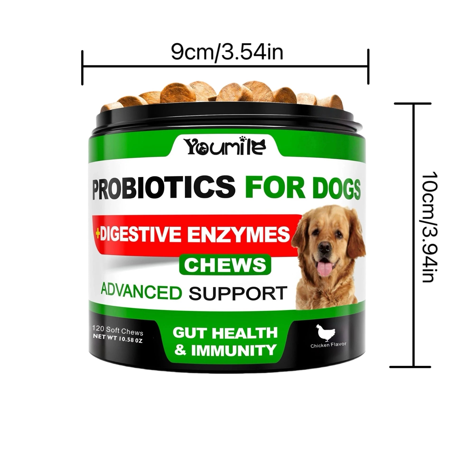 CURAPETS Digestive Support Probiotic Chews for Dogs