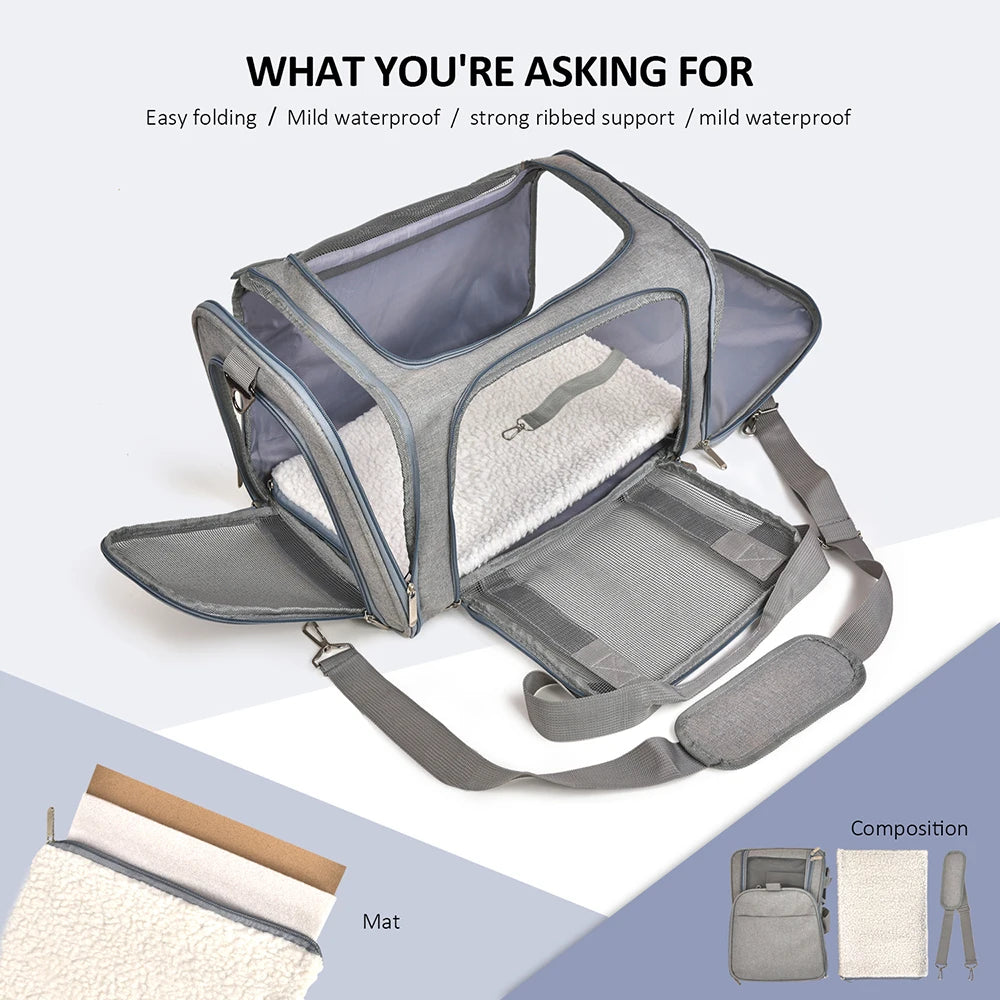 CURAPETS Claw-Defense Airline Pet Carrier