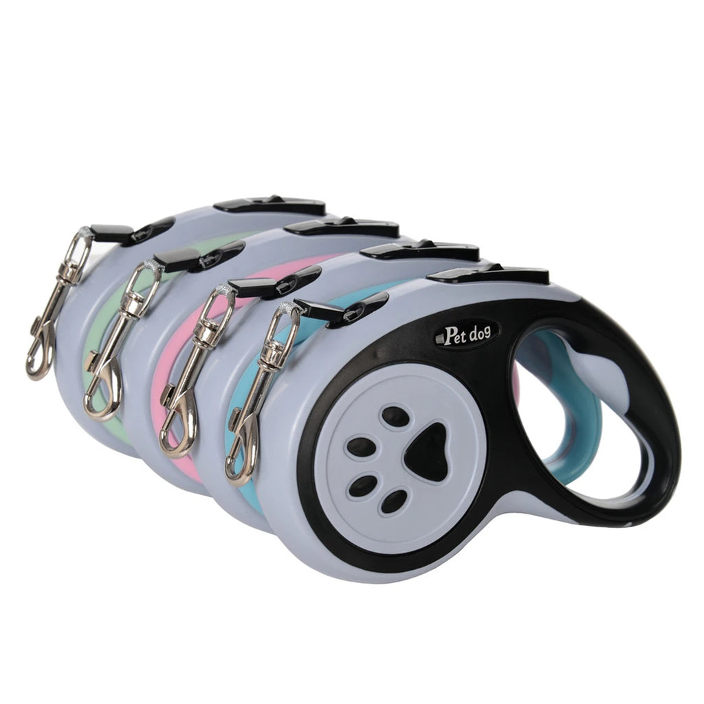 CURAPETS Paw Print Retractable Leash