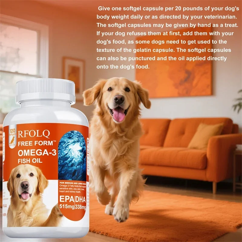 CURAPETS Omega Fish Oil Softgels for Dogs