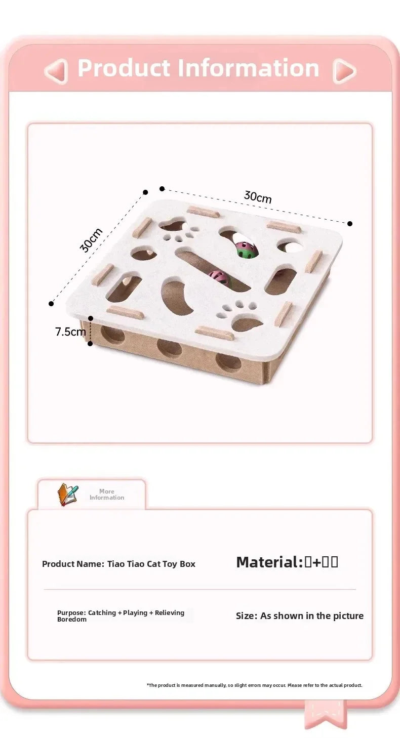 CURAPETS Felt Puzzle Box Cat Toy