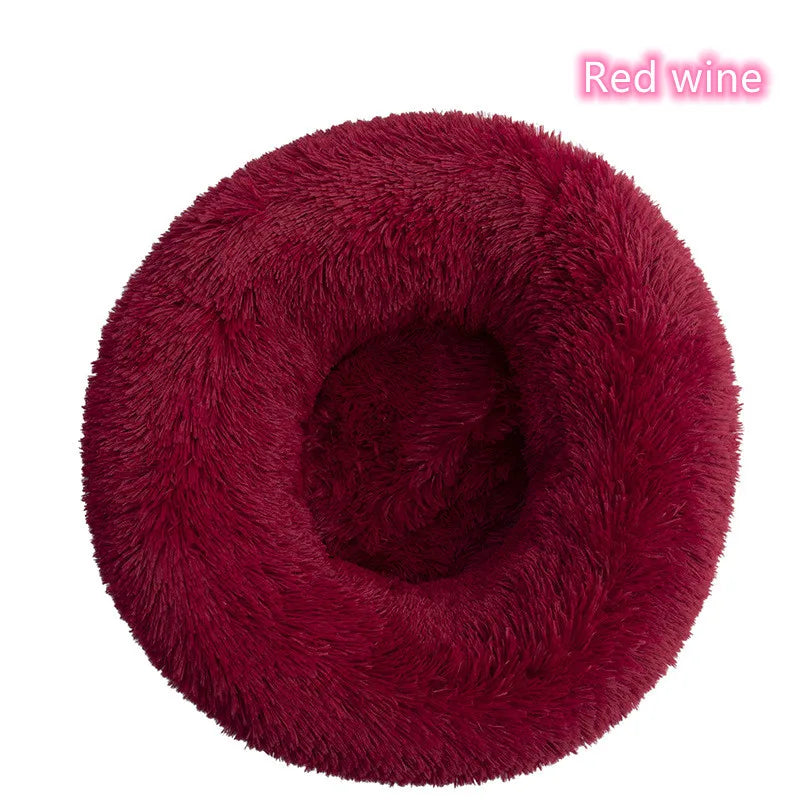 CURAPETS Plush Donut Calming Pet Bed