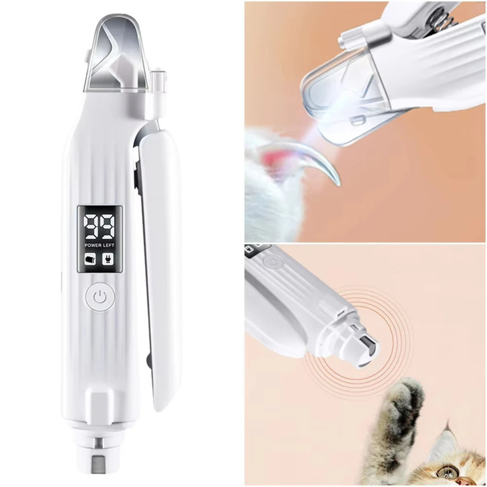 CURAPETS Dual LED Electric Pet Nail Trimmer