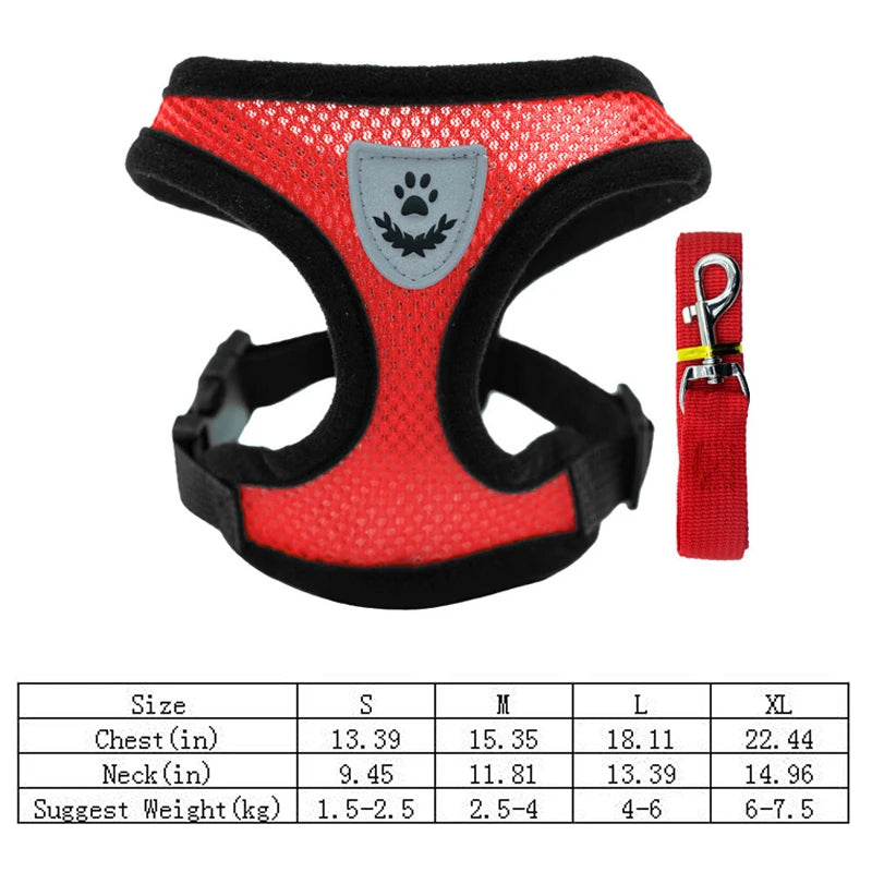 CURAPETS AirLite Summer Pet Harness & Leash Set