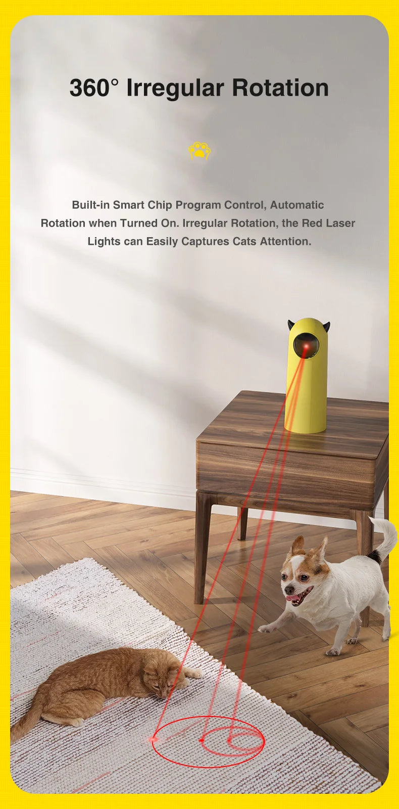 CURAPETS 360 Laser Chase Cat Toy