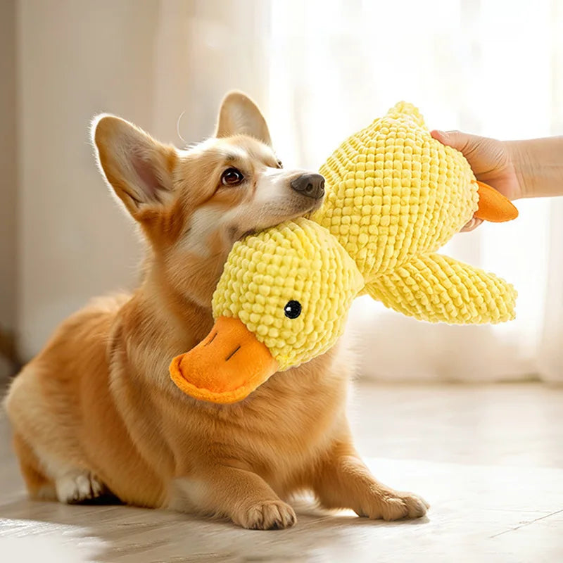 CURAPETS Plush Goose Squeak Chew Toy