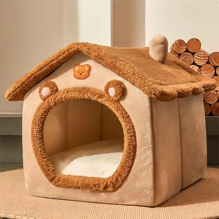 CURAPETS Cozy Foldable Pet Cave Bed