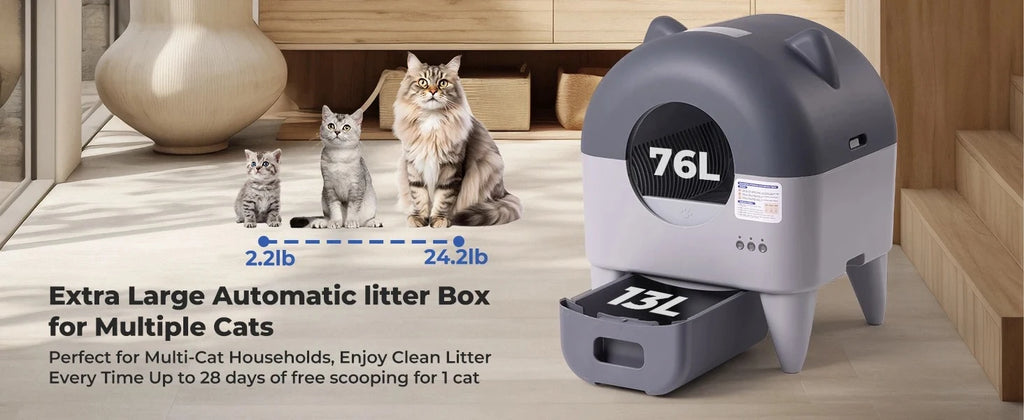 CURAPETS LunaPurr Smart Self-Cleaning Litter Box