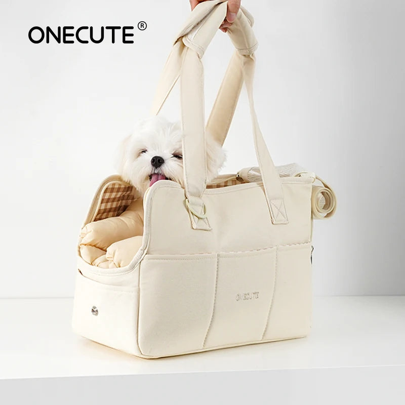 CURAPETS Cozy Cotton Shoulder Pet Carrier