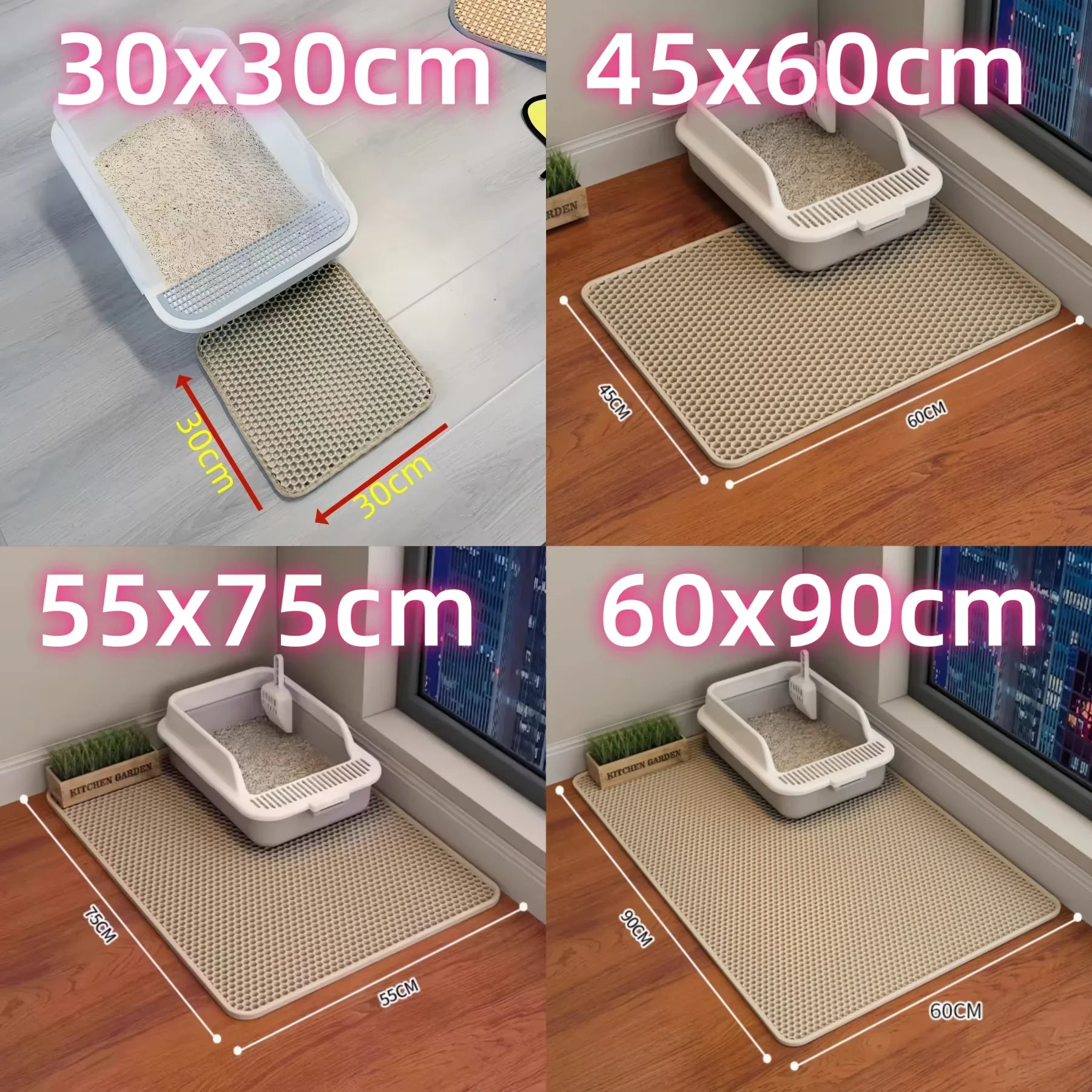 CURAPETS Extra Large Waterproof Litter Mat