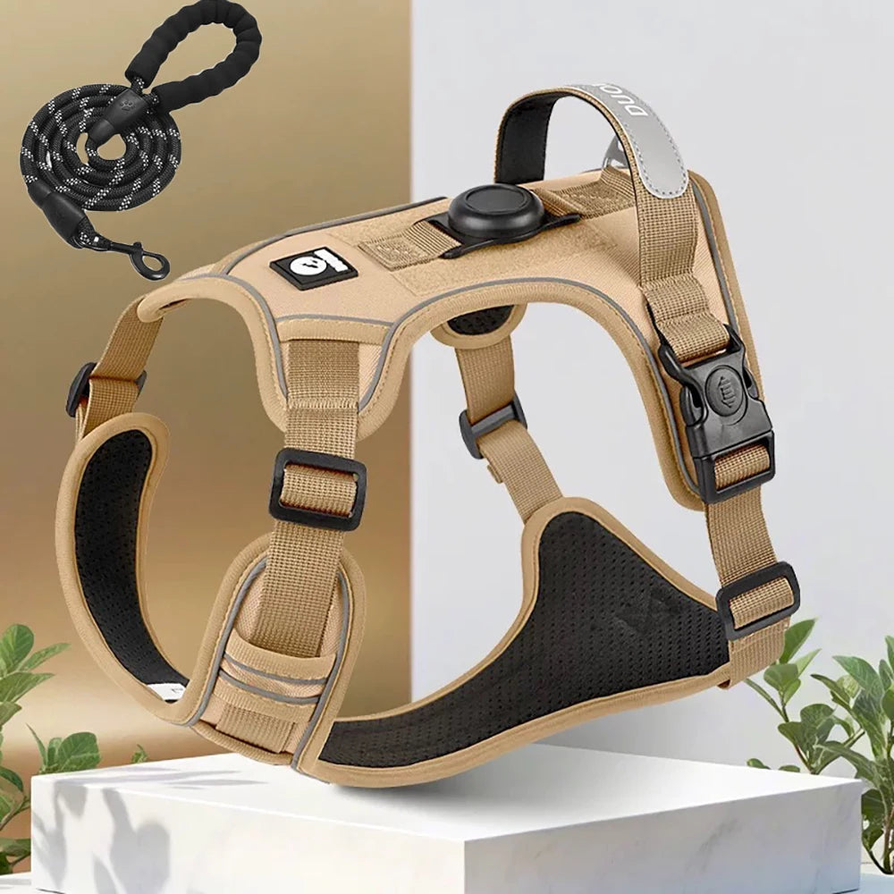 CURAPETS Airtag-Ready Reflective Dog Harness Set