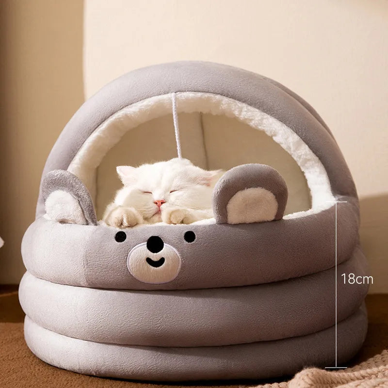CURAPETS Cozy Haven Semi-Enclosed Pet Bed