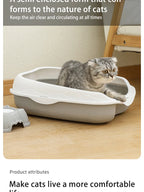 CURAPETS Semi-Enclosed Spatter-Proof Litter Box