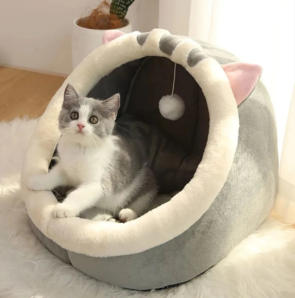 CURAPETS Deep Sleep Cat Cave Bed