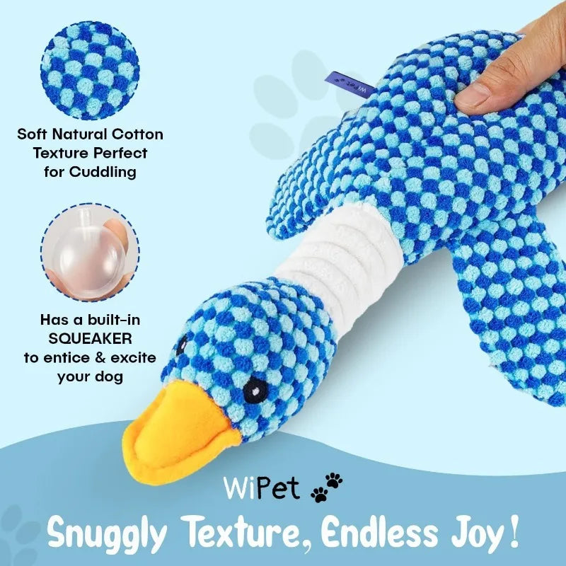 CURAPETS Plush Goose Squeak Chew Toy