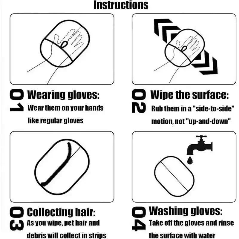 CURAPETS Double-Sided Grooming Glove
