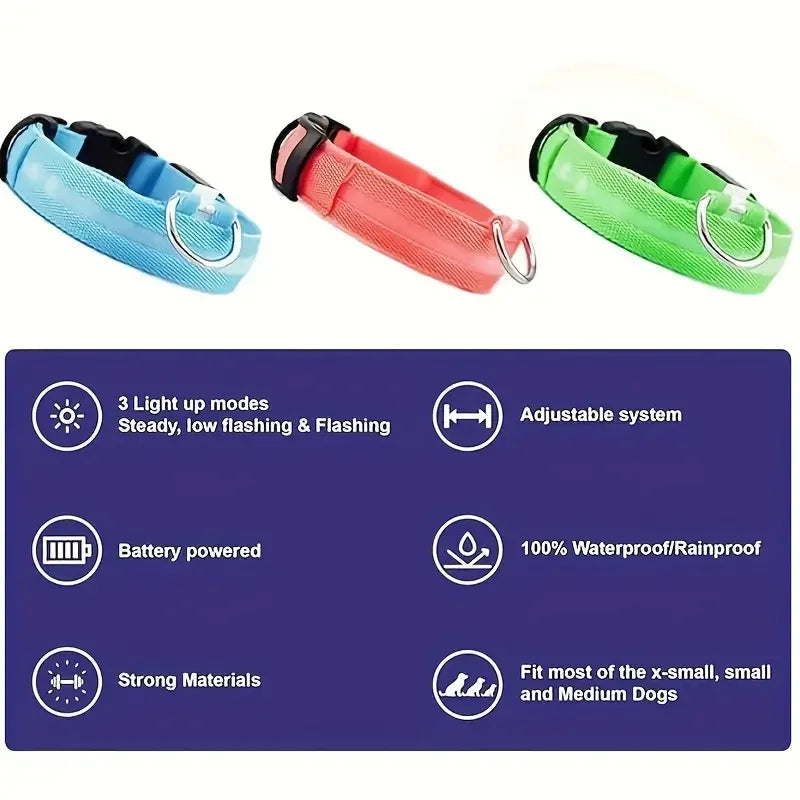 CURAPETS Luminous LED Night Safety Collar