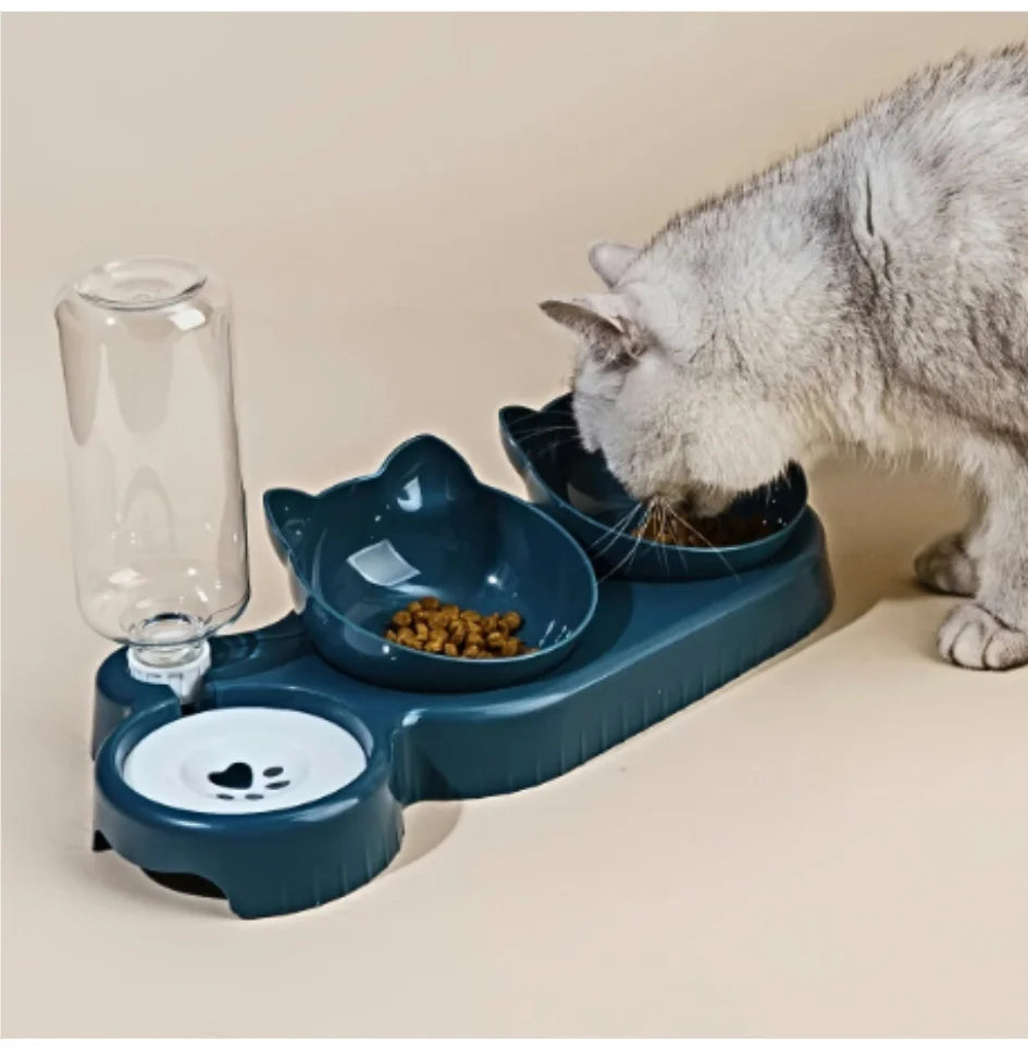 CURAPETS Anti-Tip Cat Bowl Feeder