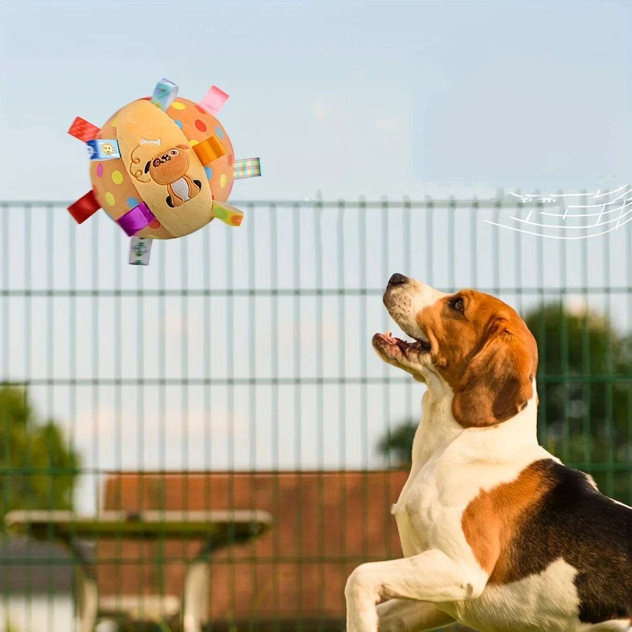 CURAPETS Plush Vocal Chew Ball Toy