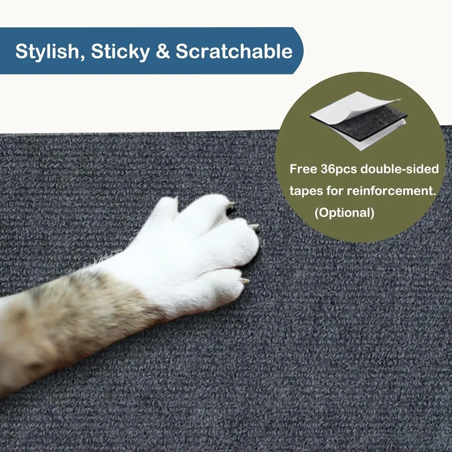 CURAPETS Trimmable Self-Adhesive Cat Scratching Mat