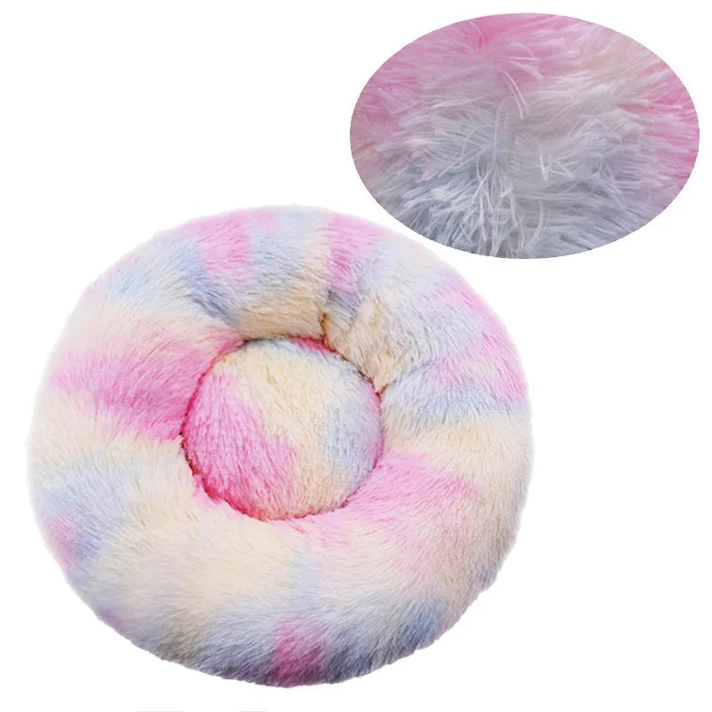 CURAPETS Plush Round Calming Pet Bed