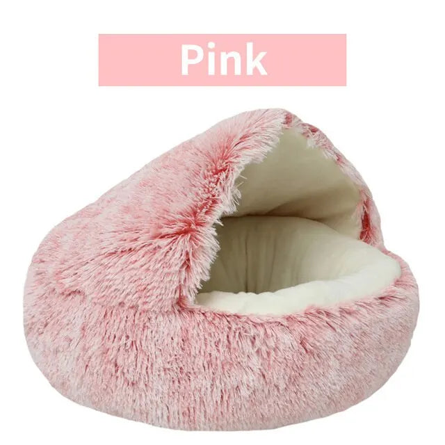 CURAPETS Plush Cave Nest Pet Bed