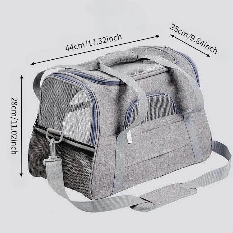 CURAPETS Foldable Mesh Pet Travel Carrier
