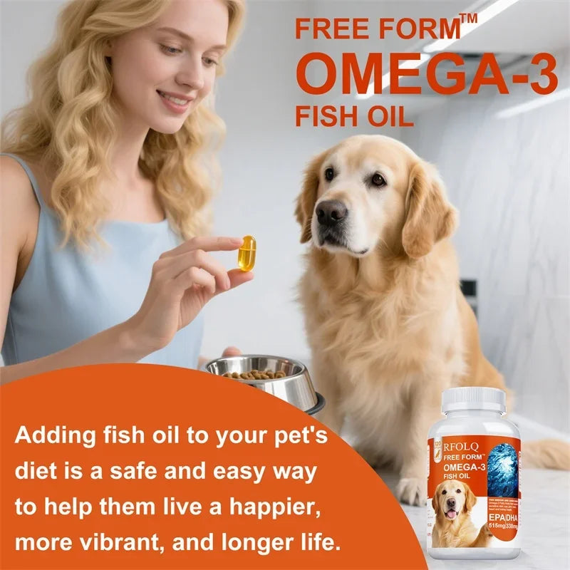 CURAPETS Omega Fish Oil Softgels for Dogs