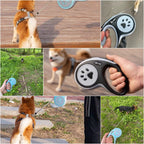 CURAPETS Paw Print Retractable Leash