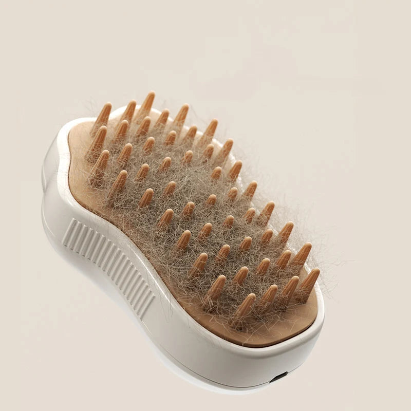 CURAPETS 3‑in‑1 Steam Grooming Brush