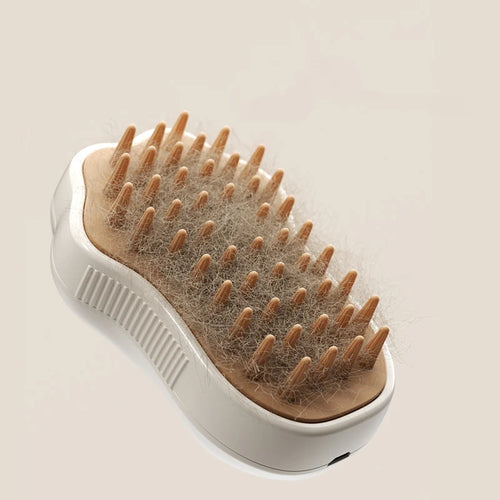 CURAPETS 3‑in‑1 Steam Grooming Brush