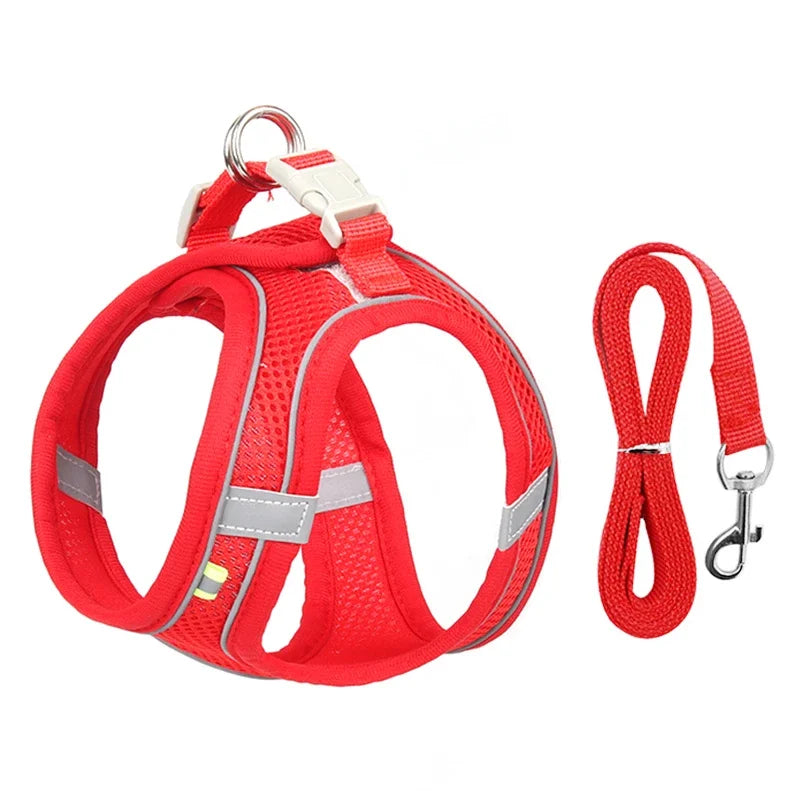 CURAPETS Reflective Puppy Harness & Leash Set