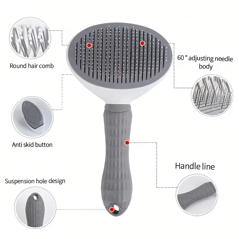 CURAPETS Self-Cleaning Grooming Brush