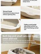 CURAPETS Semi-Enclosed Spatter-Proof Litter Box