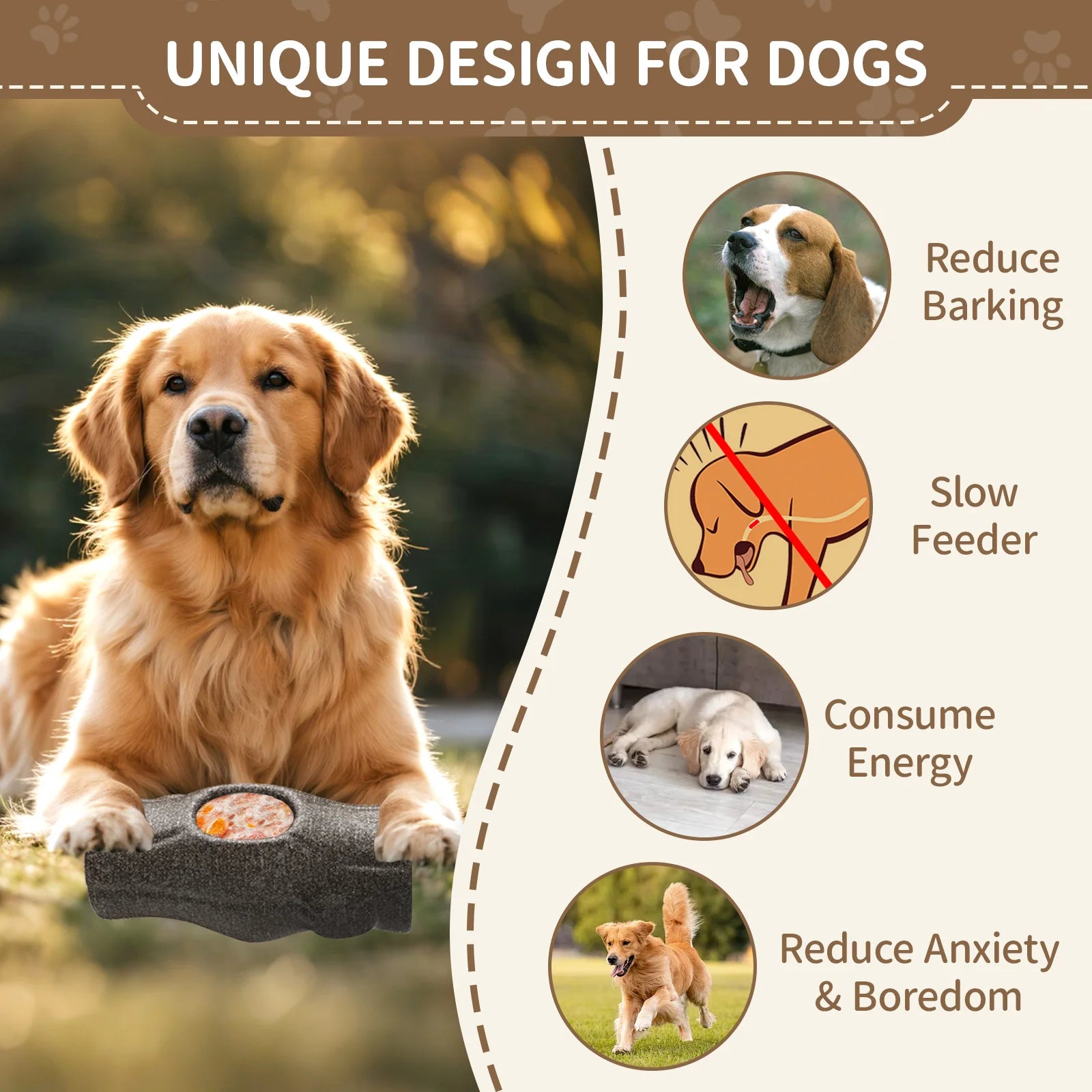 CURAPETS Indestructible Frozen Treat Dog Toy