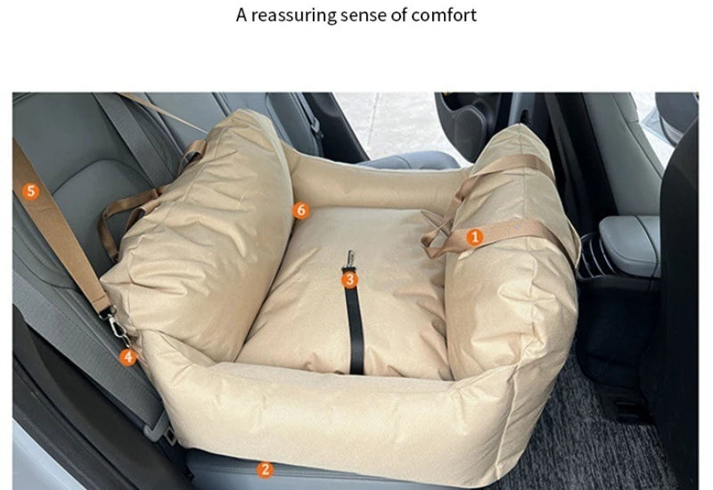 CURAPETS Luxe Travel Dog Car Seat Bed